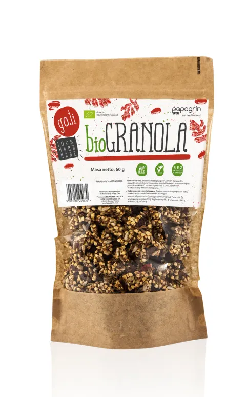 GRANOLA Z GOJI BEZ DODATKU CUKRÓW BEZGLUTENOWA BIO