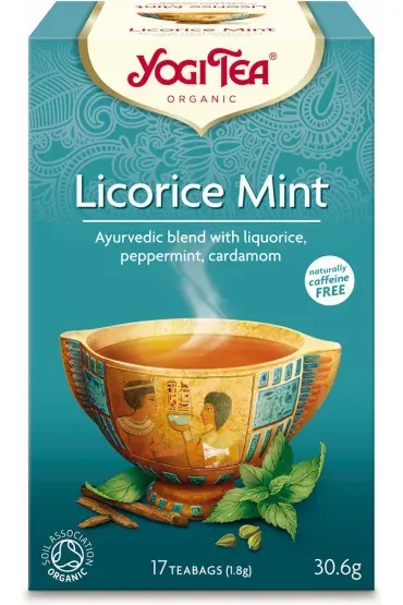 HERBATKA MIĘTA Z LUKRECJĄ BIO (17x1,8g) YOGI TEA