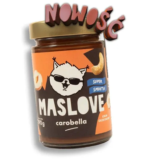 KREM ORZECHOWY Z KAROBEM - CAROBELLA 290G MASLOVE