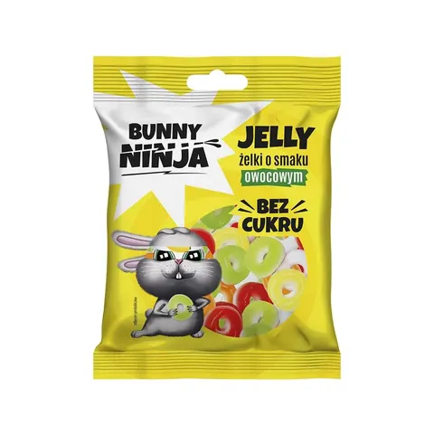 BUNNY NINJA FRUIT ŻELKI KÓŁECZKA B/C 75G