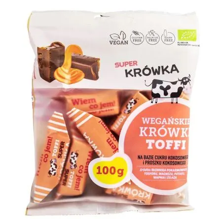 KRÓWKI O SMAKU TOFFI BEZMLECZNE BEZGLUTENOWE BIO 100G