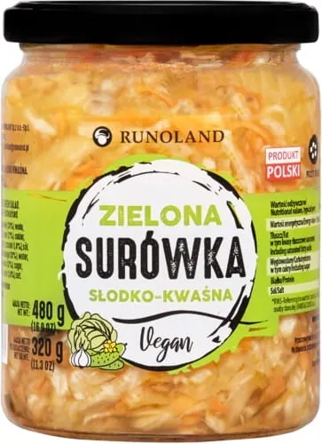ZIELONA SURÓWKA SŁODKO-KWAŚNA 480G RUNOLAND