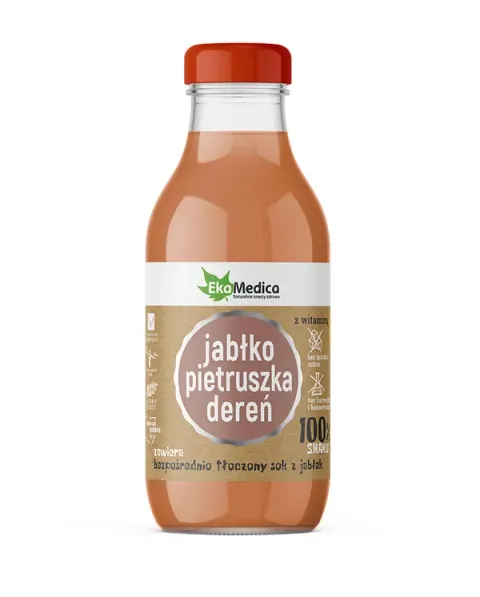 SOK JABŁKO PIETRUSZKA DEREŃ 300ML EKAMEDICA