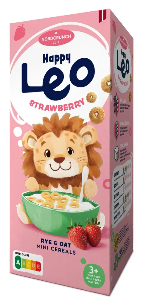 KÓŁKA ZBOŻOWE TRUSKAWKOWE DLA DZIECI 150 g - NORDCRUNCH