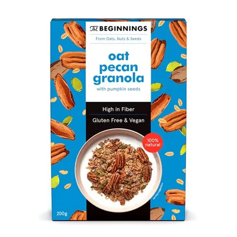 GRANOLA Z ORZECHAMI PECAN 200G THE BEGINNINGS