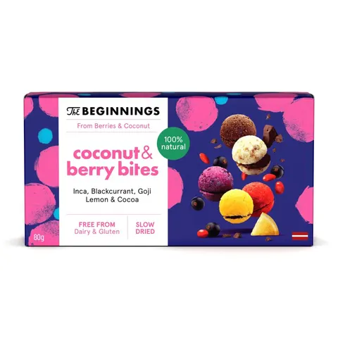 MAKARONIKI KOKOSOWO-JAGODOWE 80G THE BEGINNINGS