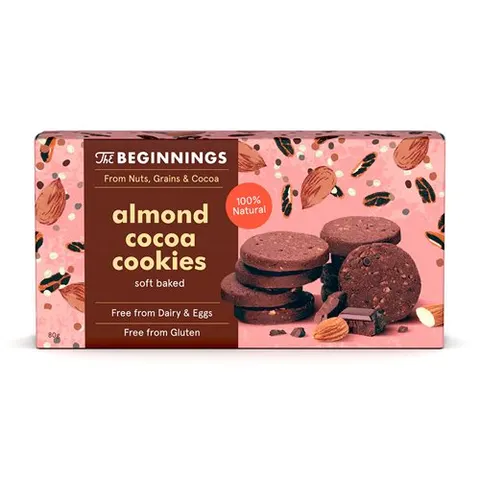 CIASTKA MIGDAŁ-KAKAO 80G THE BEGINNINGS
