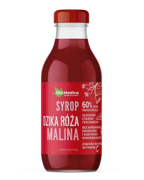 SYROP DZIKA RÓŻA MALINA 300ML EKAMEDICA