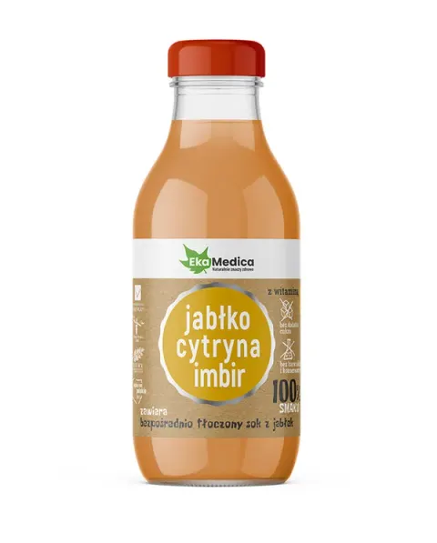 SOK JABŁKO CYTRYNA IMBIR 300ML EKAMEDICA