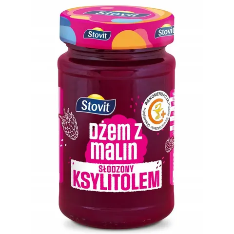DŻEM MALINOWY Z KSYLITOLEM STOVIT 250G