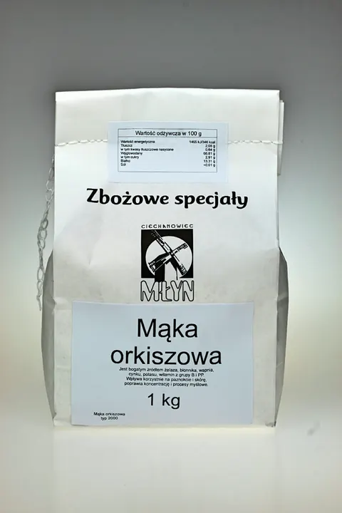 MĄKA ORKISZOWA CIEMNA T2000 1KG CIECHANOWIEC
