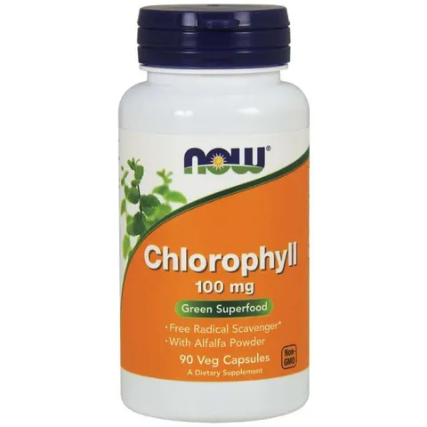 Chlorofil Chlorophyll 100mg 90 kapsułek NOW FOODS