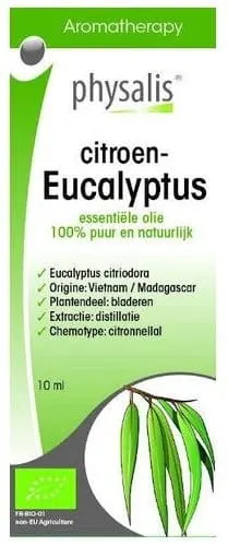 OLEJEK ETERYCZNY CITROEN EUCALYPTUS (EUKALIPTUS CYTRYNOWY) BIO 10 ml - PHYSALIS