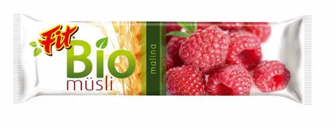 BATON MUSLI MALINOWY BIO 30 g - FIT BIO MUSLI