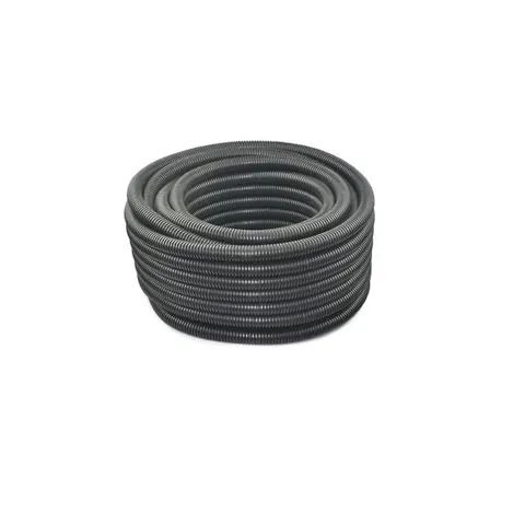 Peszel do fotowoltaiki Rura giętka karbowana (peszel) 16/11 320N 50m, czarny, odporna na promieniowanie UV, PVC/UV 16/11
