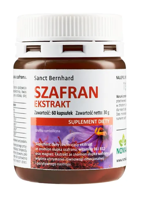 Szafran Ekstrakt 60 kapsułek Sanct Bernhard