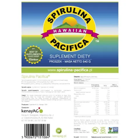 Hawajska Spirulina Pacifica 540 g Cyanotech Co