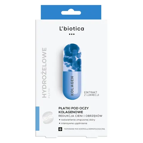 L'BIOTICA PŁATKI POD OCZY 3X2 KOLAGEN CIENIE I OBRZĘKI