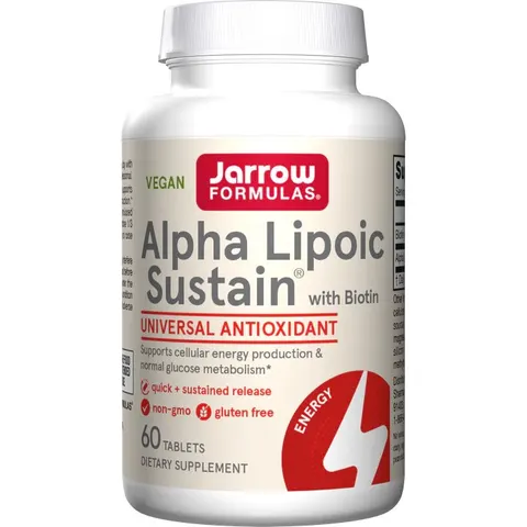 JARROW FORMULAS Kwas Alfa Liponowy i Biotyna (120 tabl.)