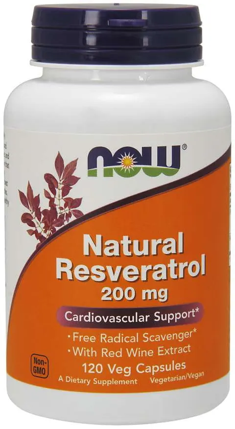 NOW FOODS Natural Resveratrol 200 mg (120 kaps.)