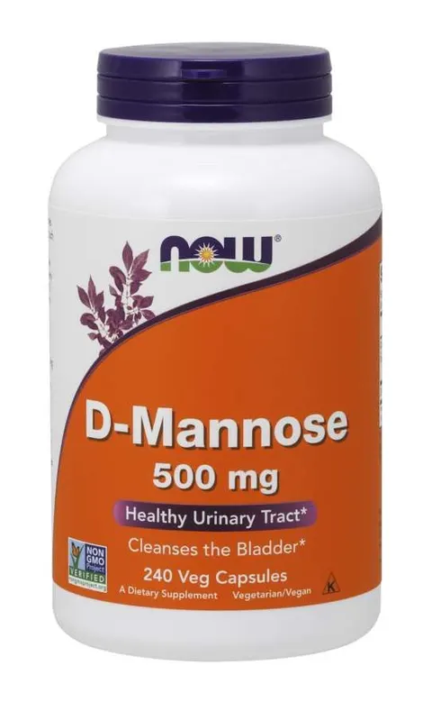 Dmannoza 500 mg 240 kapsułek NOW FOODS
