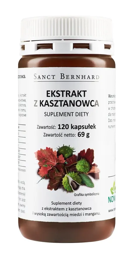 Ekstrakt z kasztanowca 120 kapsułek Kräuterhaus Sanct Bernhard KG