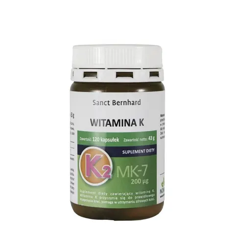 Witamina K2 MK7 120 kapsułek Kräuterhaus Sanct Bernhard KG