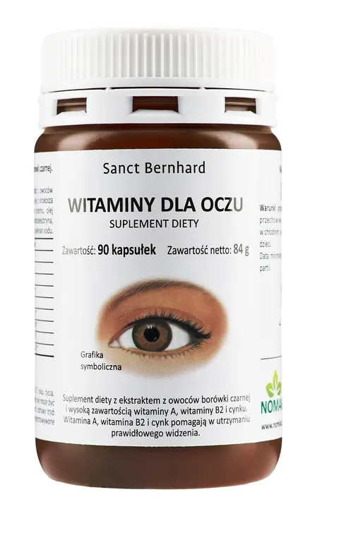 Witaminy dla oczu 90 kapsułek Kräuterhaus Sanct Bernhard KG