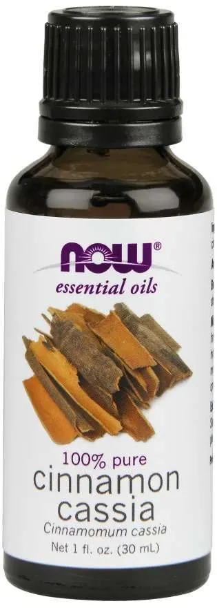 100% Olejek Cynamonowy Cinnamon Cassia Cynamon 30 ml NOW FOODS