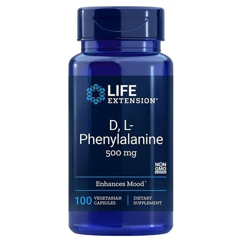 Life Extension D L-Phenylalanine, 500mg - 100 vcaps fenyloalanina