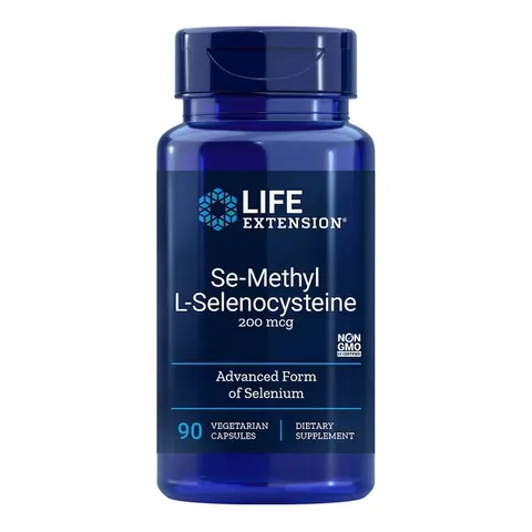 Selen SeMethyl LSelenocysteine 200 mcg 90 kapsułek Life Extension