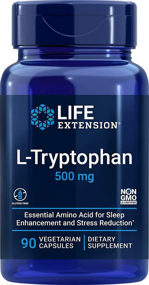 LTryptofan 500 mg 90 kapsułek Life Extension
