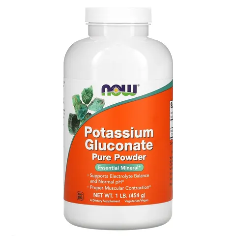 Potassium Gluconate Powder Glukonian Potasu 454 g NOW FOODS
