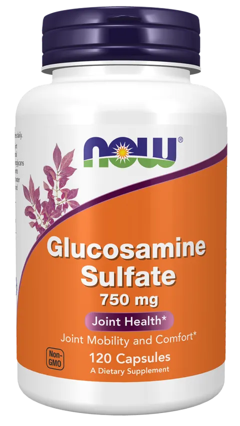 NOW FOODS Glucosamine Sulfate - Siarczan Glukozaminy 750 mg (120 kaps.)