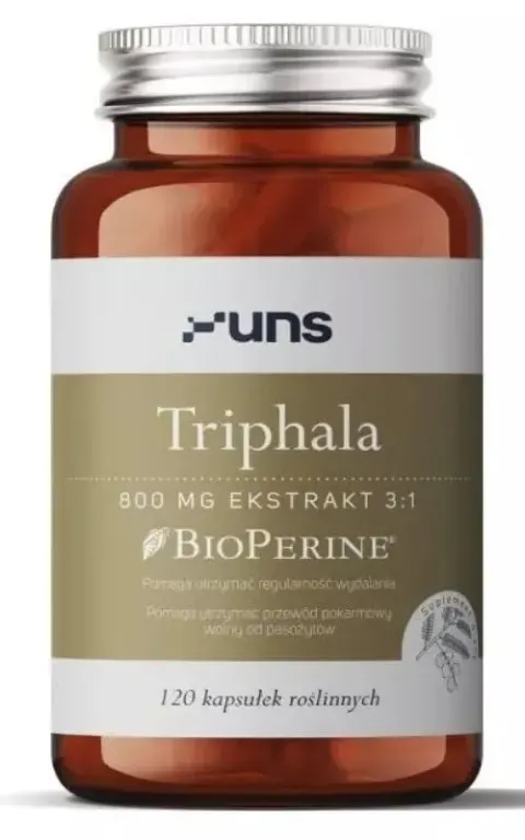 Triphala 800 mg - ekstrakt 3:1 + BioPerine® (120 kaps.) UNS Supplements