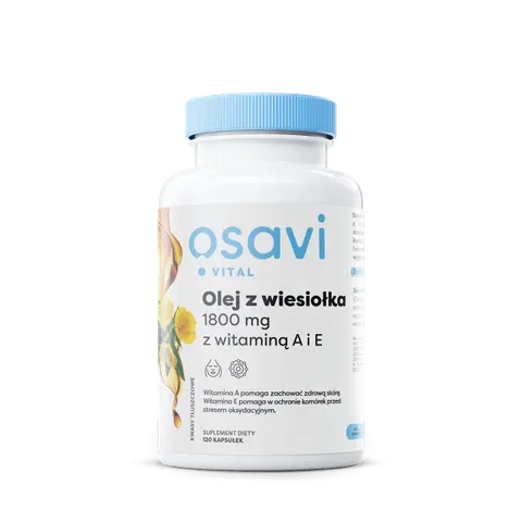 Olej z wiesiołka 600 mg z wit. A i E (120 kaps.) Osavi
