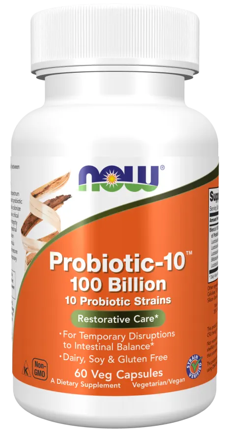 NOW FOODS Probiotic-10 - 100 Bilion (60 kaps.)