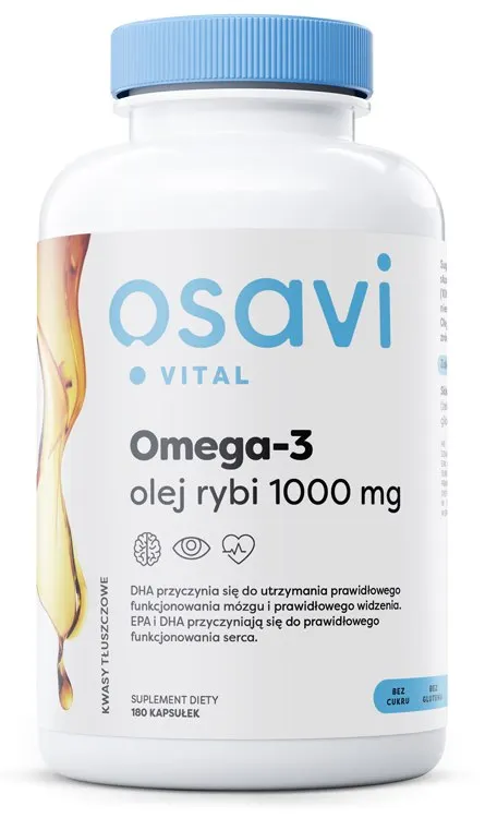 OSAVI Omega-3 olej rybi 1000 mg (180 kaps.)