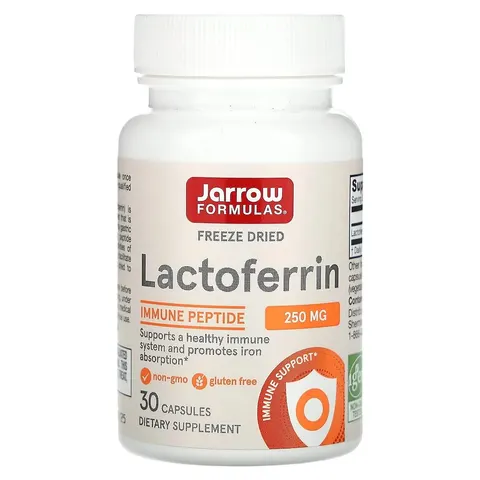 JARROW FORMULAS Lactoferrin 250 mg - Laktoferyna 250 mg (30 kaps.)