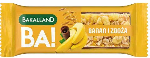 Bakalland BA! Baton Zbożowy Banan i Zboża 40g