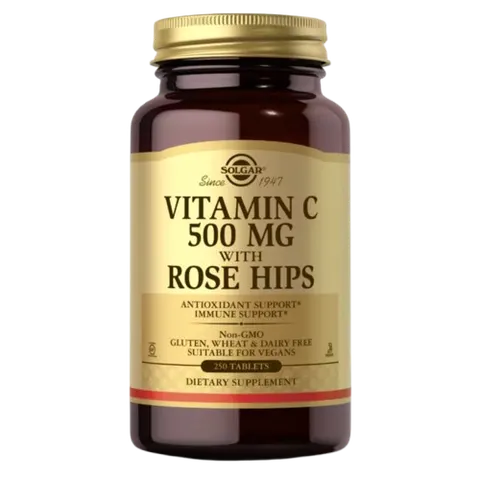 SOLGAR Vitamin C with Rose Hips - Witamina C z dziką różą (250 tabl.)