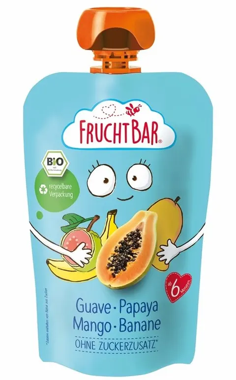 Mus gujawa, papaja, mango, banan BIO 100 g FRUCHTBAR