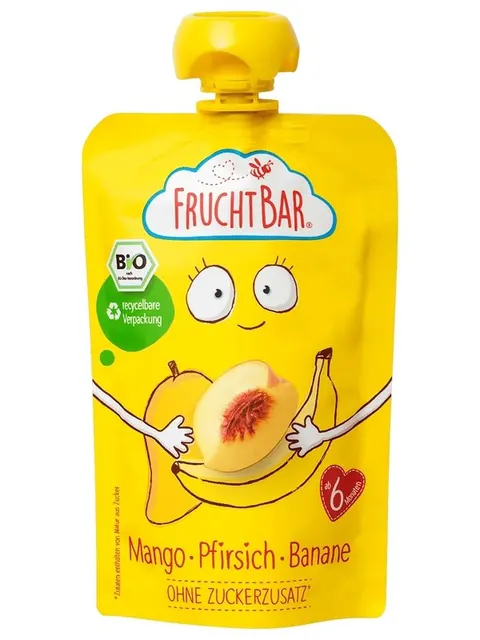 Mus mango, brzoskwinia, banan BIO 100 g FRUCHTBAR