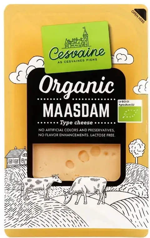 Ser maasdam w plastrach BIO 125 g CESVAINE