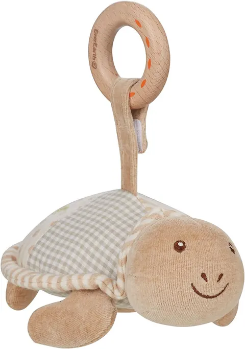 Bawełniany przytulanka żółw od 0m-ca (18.5cm) fsc & gots EVEREARTH