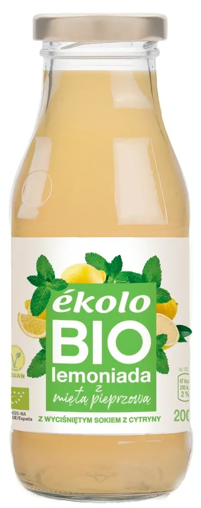 Lemoniada z miętą pieprzową bez dodatku cukru BIO 200 ml EKOLO