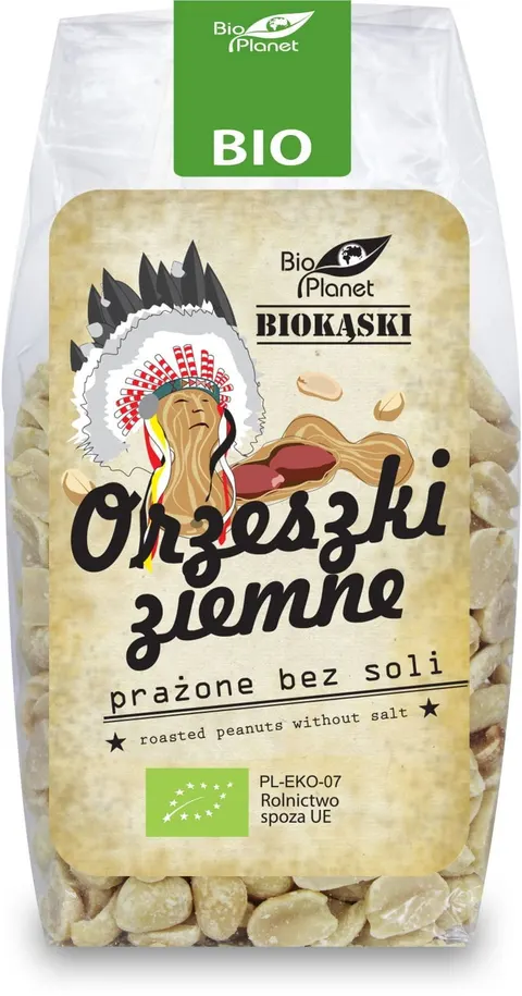 ORZESZKI ZIEMNE PRAŻONE BEZ SOLI BIO 150 g - BIO PLANET DATA: 10-2026
