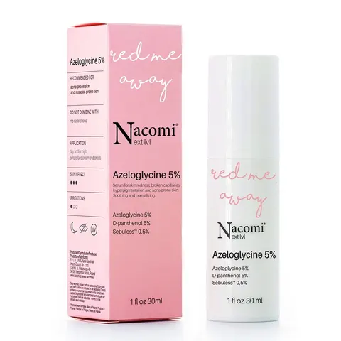 NACOMI Next Level Azeloglycine 5% kojące serum do twarzy do cery naczynkowej - 30ml