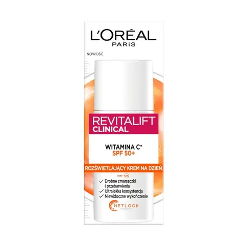 L'ORÉAL - Revitalift Clinical rozświetlający krem na dzień z witaminą C i SPF50+ 50ml