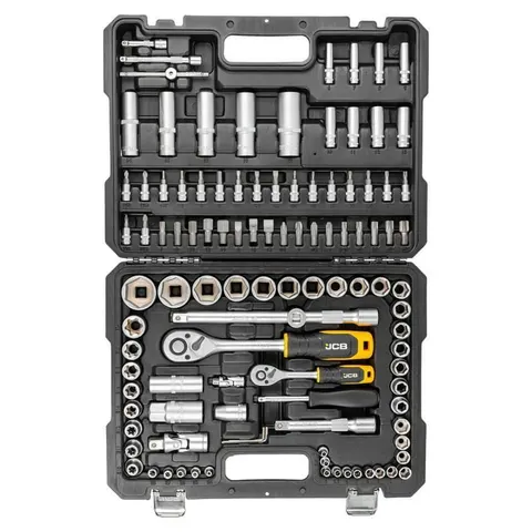 Zestaw kluczy nasadowych 1/2" i 1/4" 108 szt. JCB